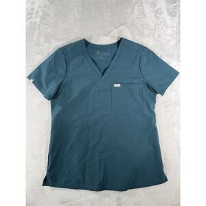 Figs Scrub Top Womens Small Green Catarina One Pocket Short Sleeve Health Care